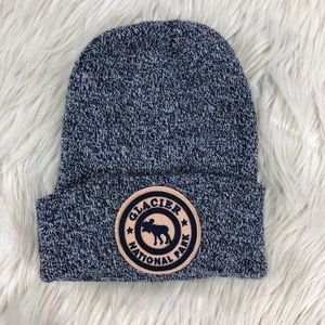Glacier National Park Accessories - Glacier National Park Patch Detail Beanie Hat Glacier National Park Accessories - Glacier National Park Patch Detail Beanie Hat